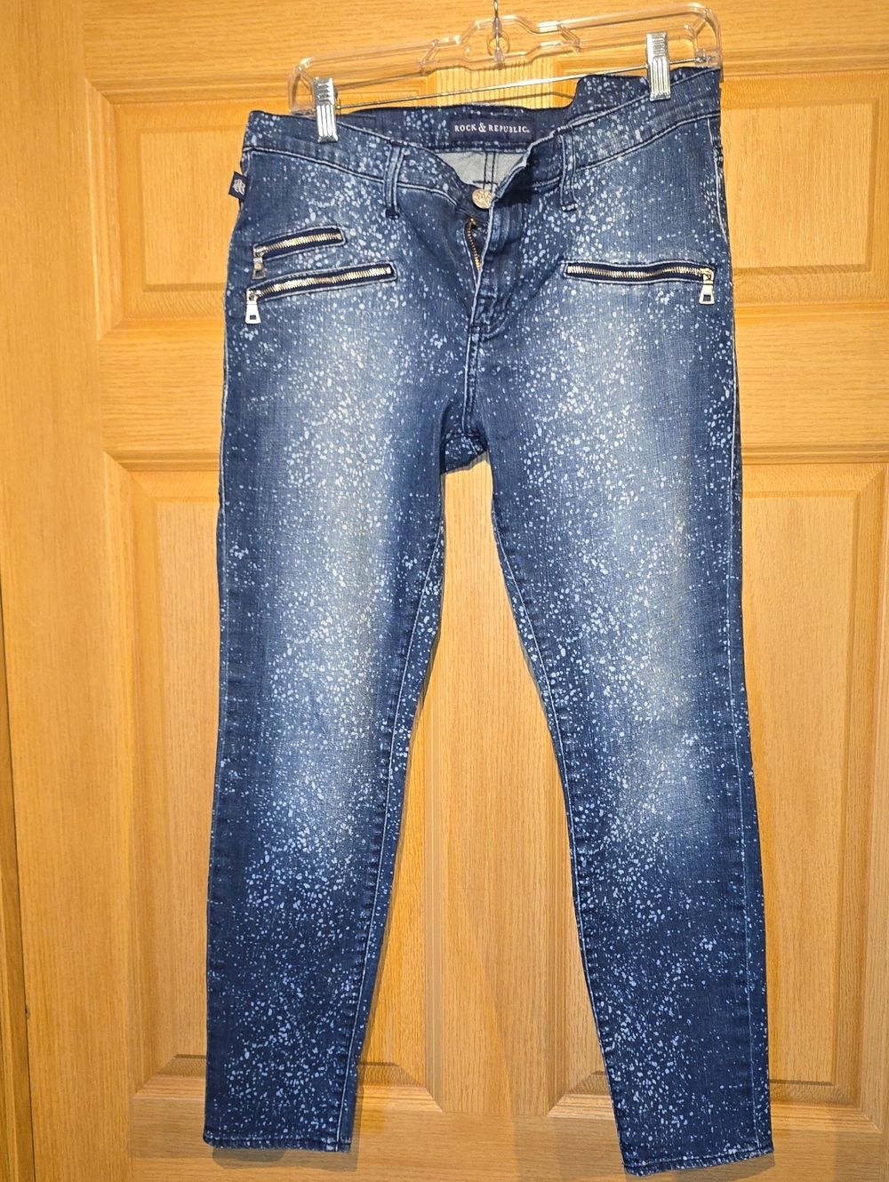Rock & Republic Navy Speckled Skinny Jeans
